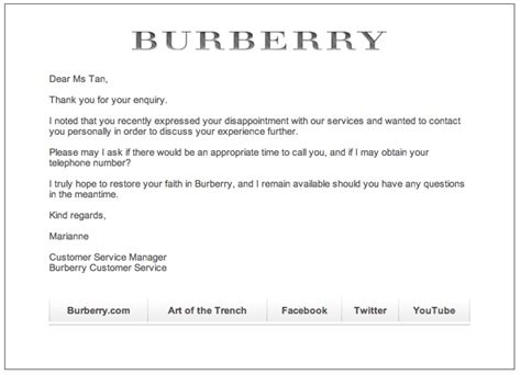 customer service burberry|Burberry customer service email.